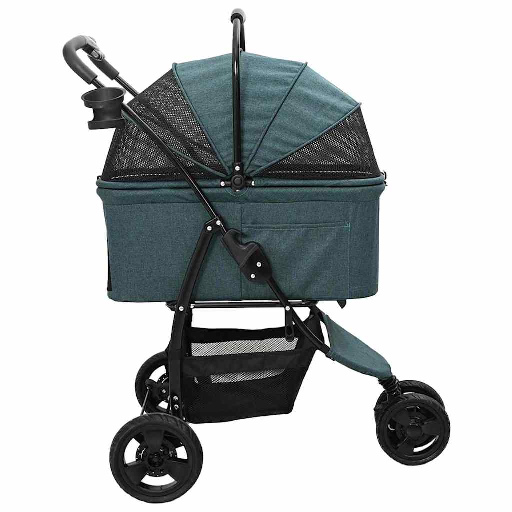 Folding Pet Stroller Green 78 x 54 x 101 cm Polyester