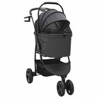 Folding Pet Stroller Black 78 x 54 x 101 cm Polyester