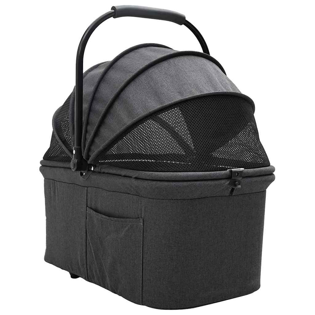 Folding Pet Stroller Black 78 x 54 x 101 cm Polyester