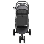 Folding Pet Stroller Black 78 x 54 x 101 cm Polyester