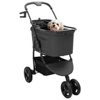 Folding Pet Stroller Black 78 x 54 x 101 cm Polyester