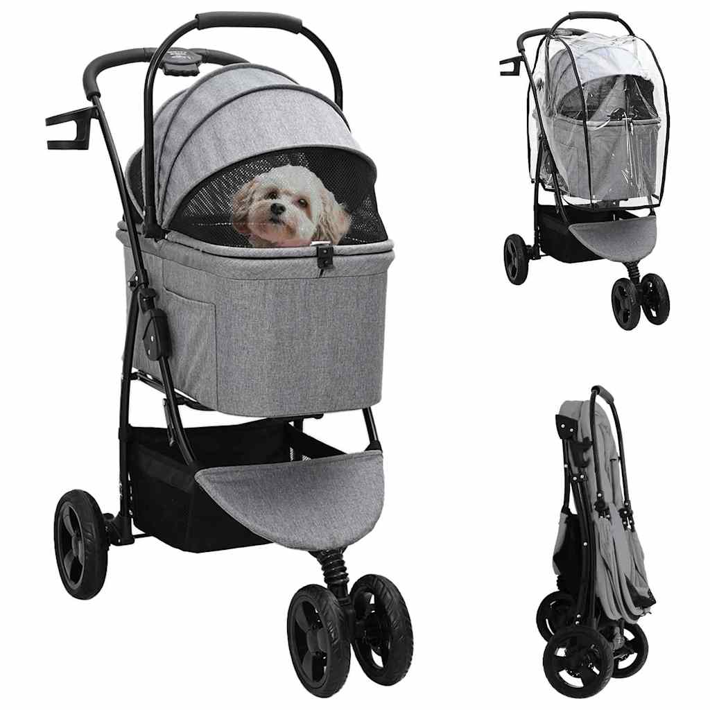Folding Pet Stroller 81 X 47 X 99 Cm 600D Oxford Fabric
