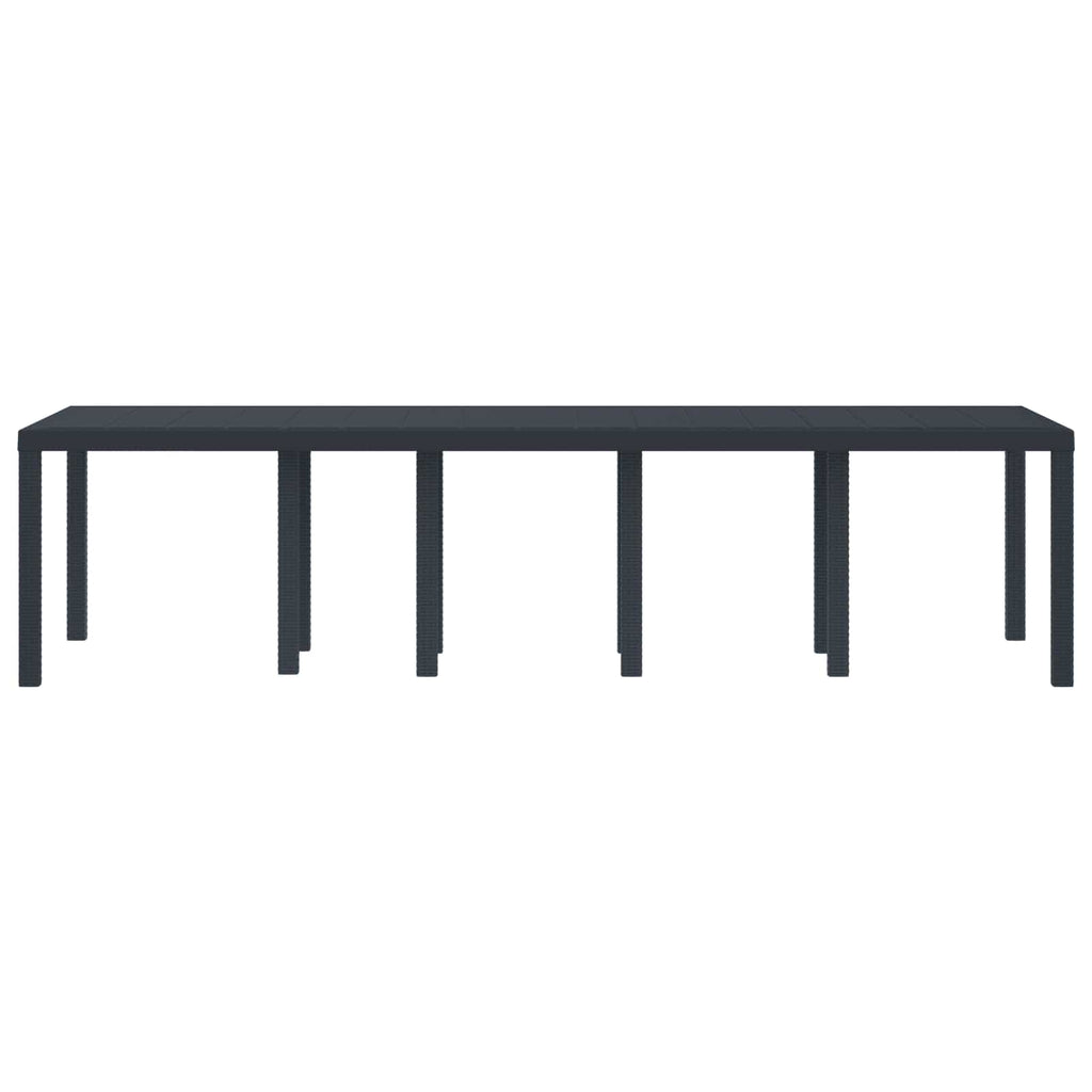 Garden Table Anthracite 300 x 100 x 73 cm Poly Rattan