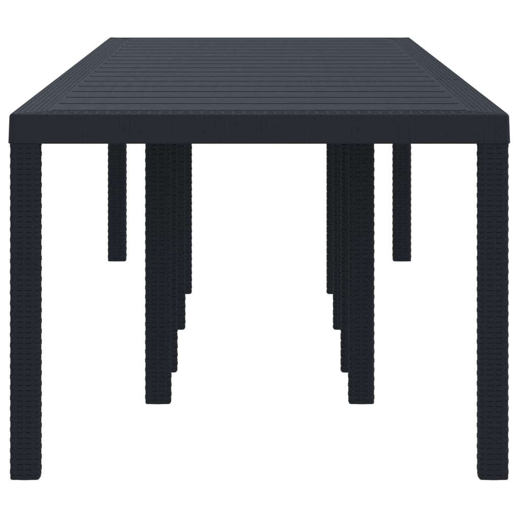 Garden Table Anthracite 300 x 100 x 73 cm Poly Rattan