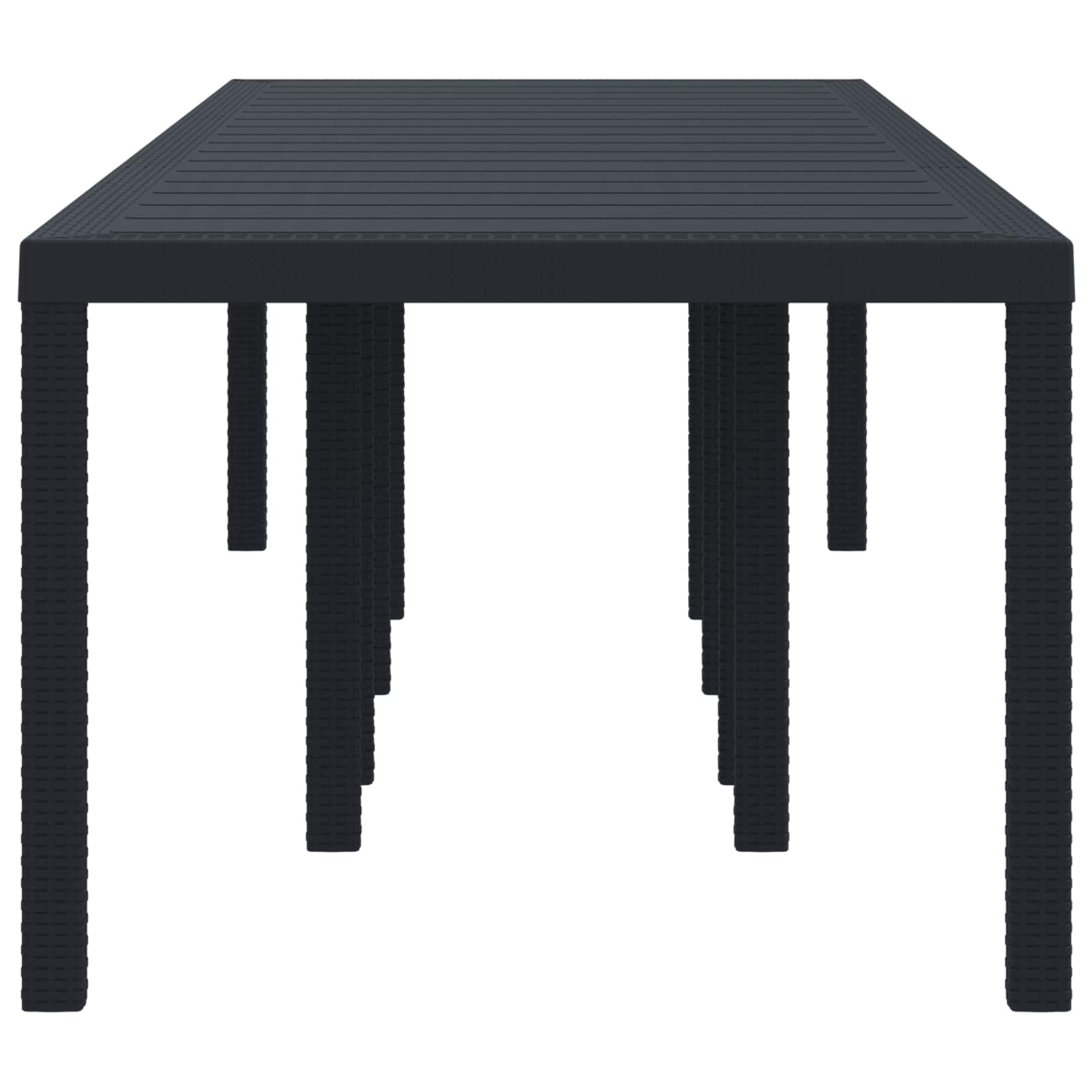 Garden Table Anthracite 300 x 100 x 73 cm Poly Rattan
