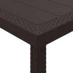 Garden Table Brown 300 x 100 x 73 cm Poly Rattan