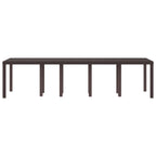Garden Table Brown 300 x 100 x 73 cm Poly Rattan
