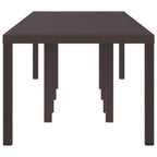 Garden Table Brown 300 x 100 x 73 cm Poly Rattan