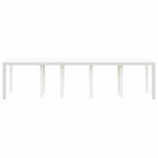 Garden Table White 300 x 100 x 73 cm Poly Rattan