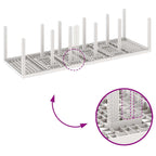 Garden Table White 300 x 100 x 73 cm Poly Rattan