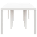 Garden Table White 300 x 100 x 73 cm Poly Rattan