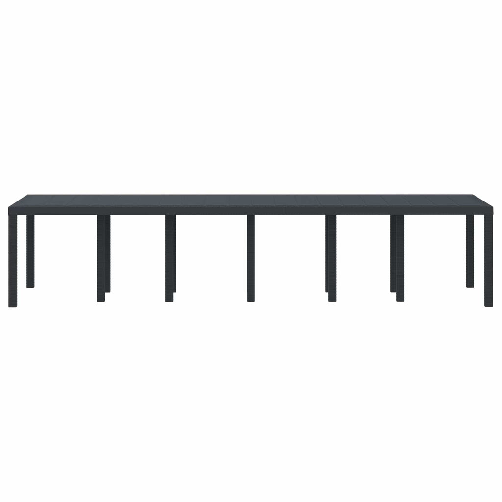 Garden Table Anthracite 350 x 100 x 74 cm Poly Rattan