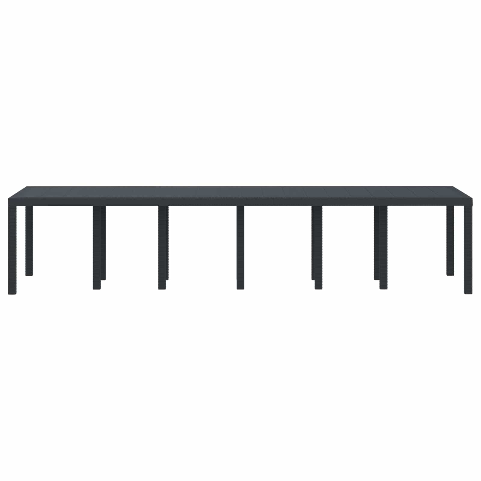 Garden Table Anthracite 350 x 100 x 74 cm Poly Rattan