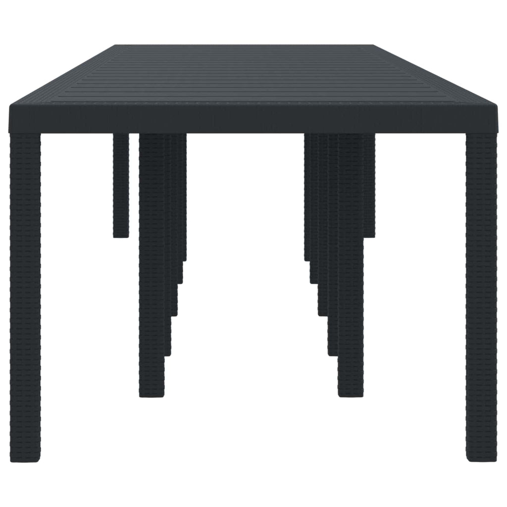 Garden Table Anthracite 350 x 100 x 74 cm Poly Rattan