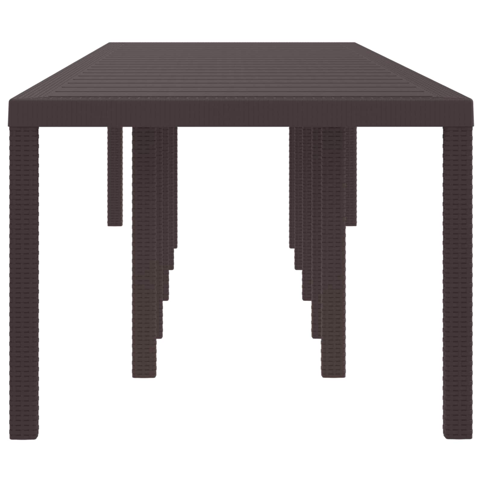 Garden Dining Table Brown 350 x 100 x 73 cm Poly Rattan