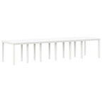 Garden Table White 350 x 100 x 74 cm Poly Rattan