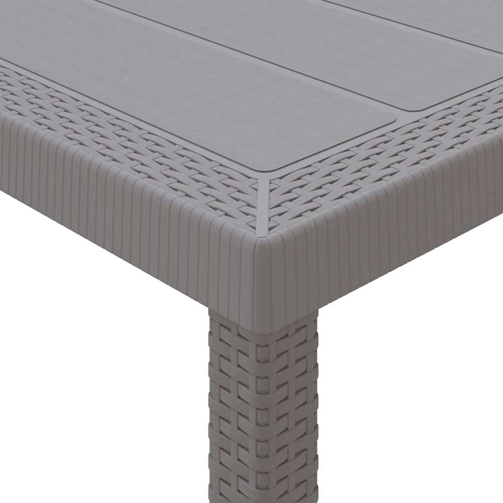Garden Table Light Grey 350 x 100 x 74 cm Poly Rattan