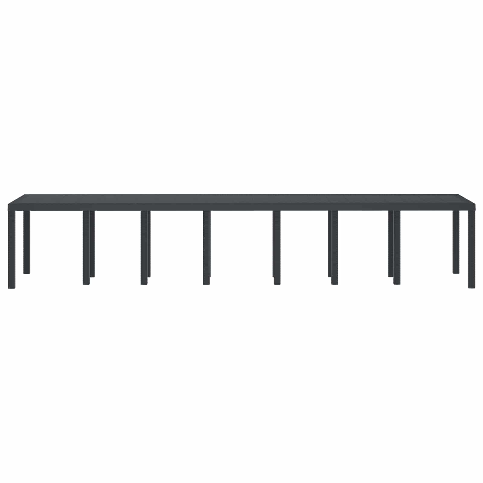 Garden Table Anthracite 400 x 100 x 73 cm Poly Rattan