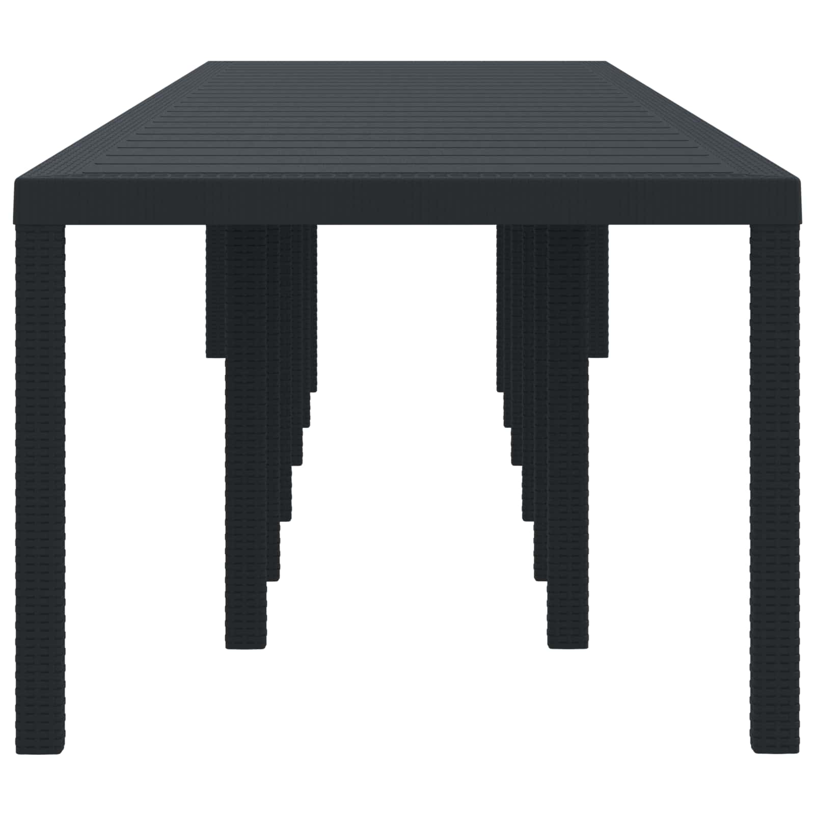Garden Table Anthracite 400 x 100 x 73 cm Poly Rattan