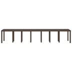 Garden Table Brown 400 x 100 x 73 cm Poly Rattan