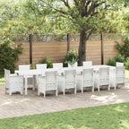 Garden Table White 400 x 100 x 73 cm Poly Rattan