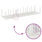 Garden Table White 400 x 100 x 73 cm Poly Rattan