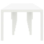 Garden Table White 400 x 100 x 73 cm Poly Rattan