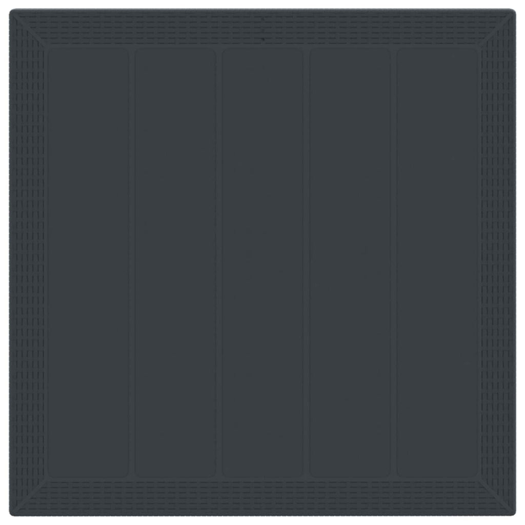 Garden Dining Set 5 pcs Anthracite Polypropylene