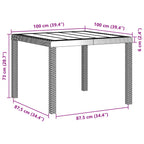 Garden Dining Set 5 pcs Brown Polypropylene