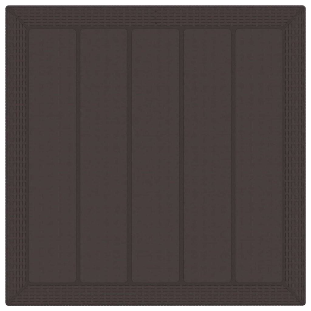 Garden Dining Set 5 pcs Brown Polypropylene