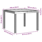 Garden Dining Set 5 pcs White Polypropylene