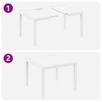 Garden Dining Set 5 pcs White Polypropylene