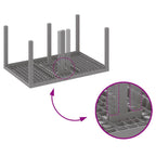 Garden Dining Set 7 pcs Light Grey Polt rattan