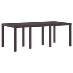 Garden Dining Set 9 pcs Brown Polypropylene