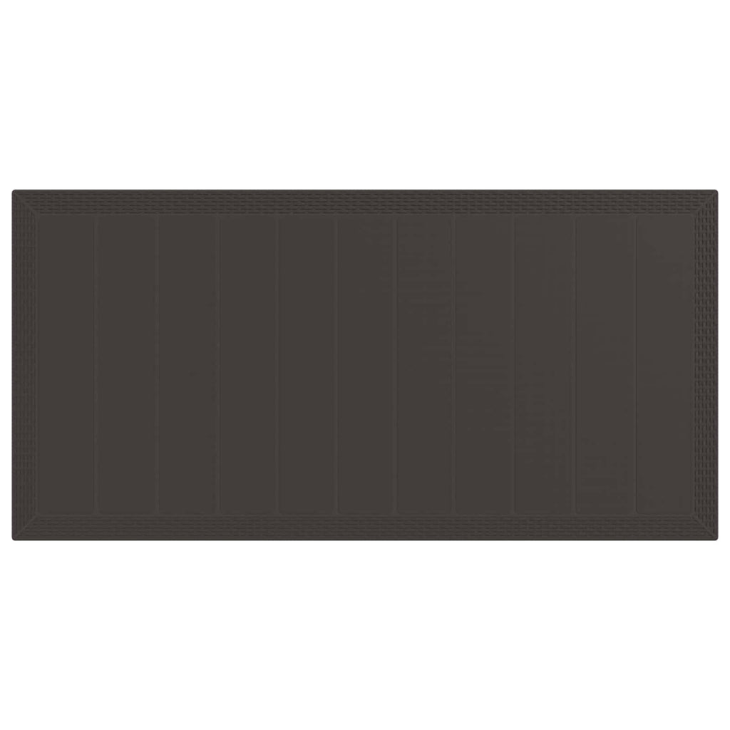 Garden Dining Set 9 pcs Brown Polypropylene