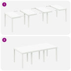 Garden Dining Set 9 pcs White Polypropylene