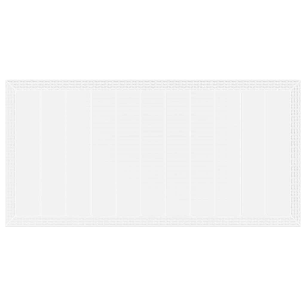 Garden Dining Set 9 pcs White Polypropylene