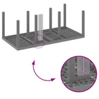 Garden Dining Set 9 pcs Light Grey Polypropylene