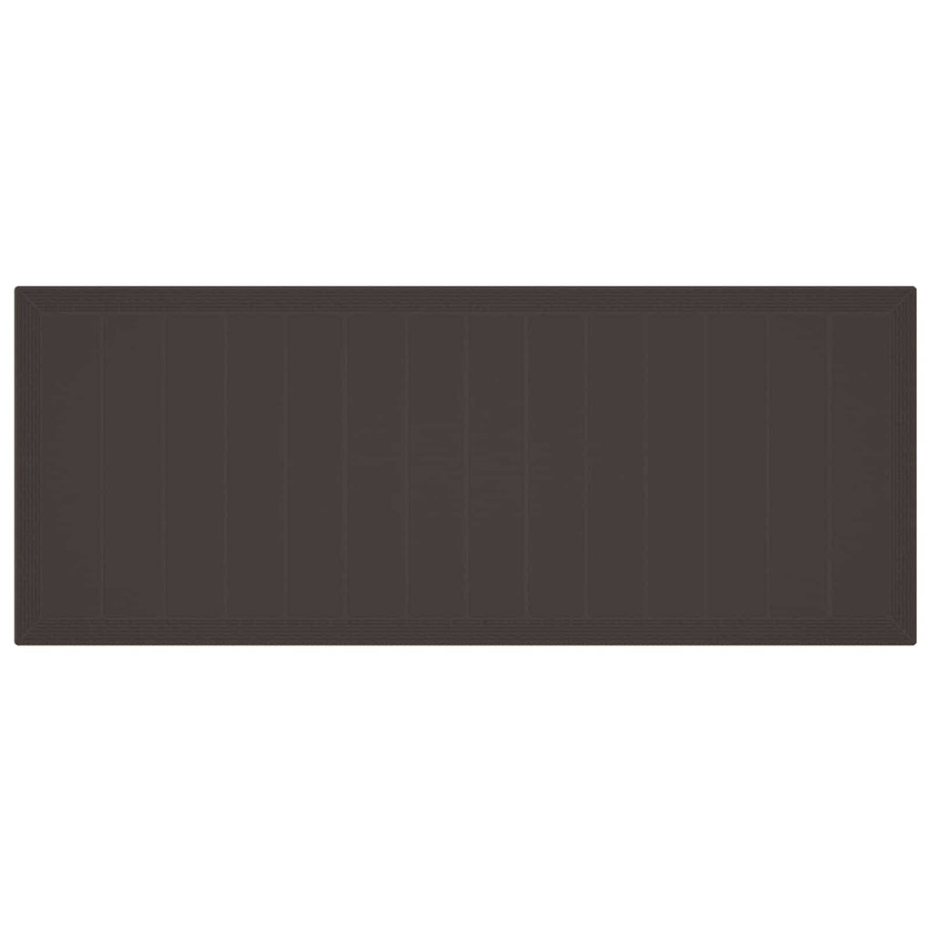 Garden Dining Set 11 pcs Brown Polypropylene