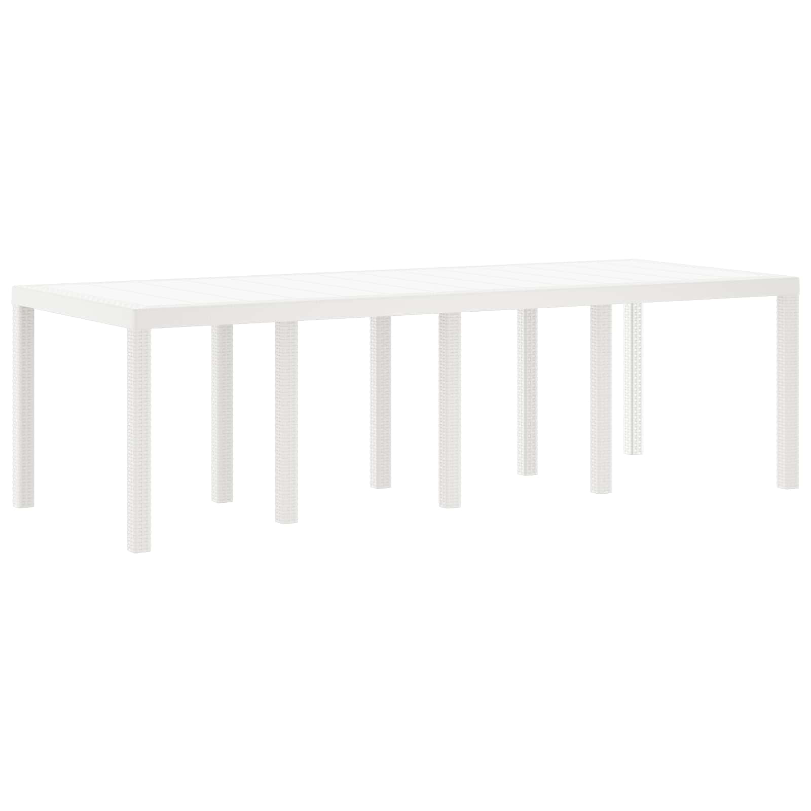 Garden Dining Set 11 pcs White Polypropylene