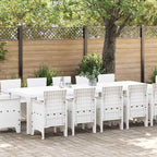 Garden Dining Set 13 pcs White Poly rattan