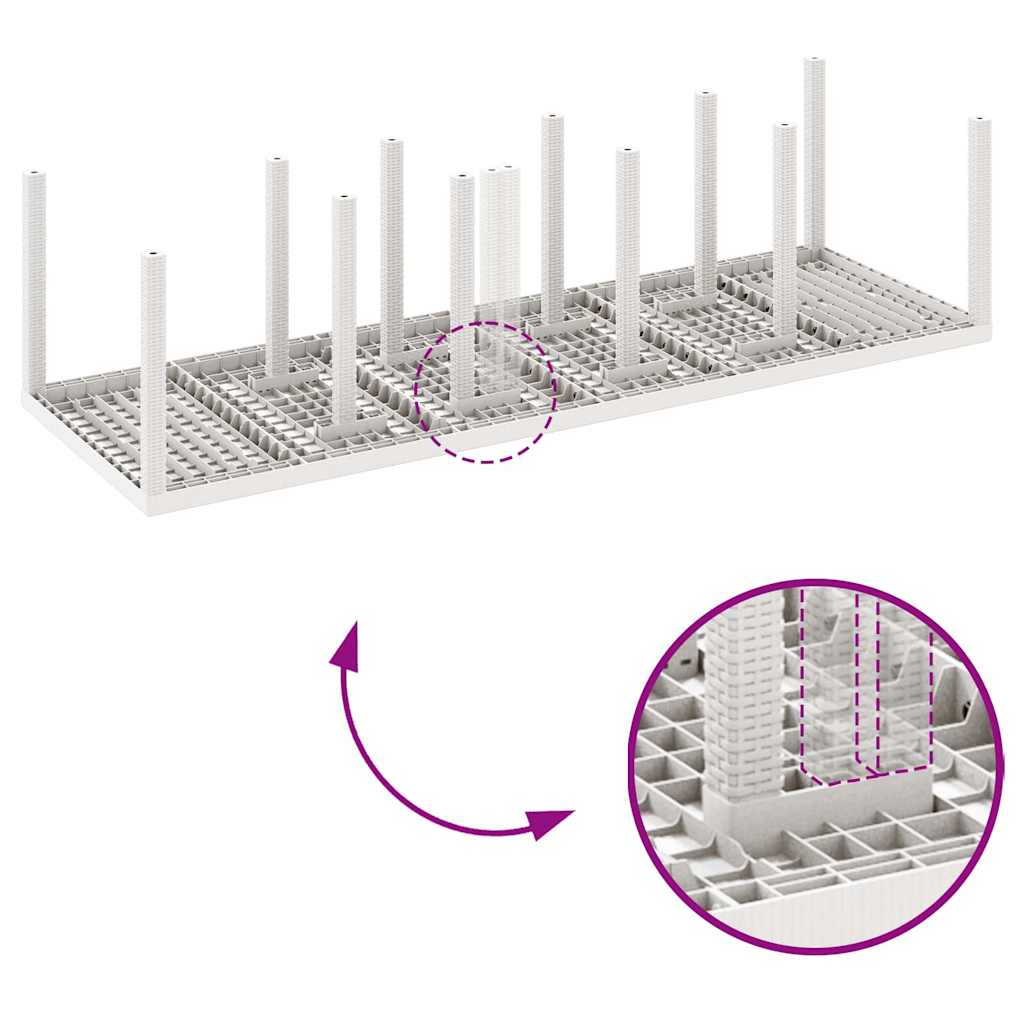 Garden Dining Set 13 pcs White Poly rattan