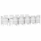 Garden Dining Set 13 pcs White Synthetic rattan and Metal