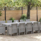Garden Dining Set 13 pcs Light Grey Poly rattan