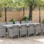 Garden Dining Set with Cushion Light grey and Anthracite