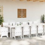 Garden Dining Set 15 pcs White Polt rattan