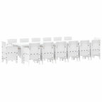 Garden Dining Set 15 pcs White Polt rattan