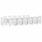 Garden Dining Set 15 pcs White Polt rattan