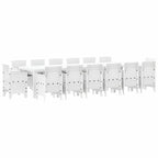 Garden Dining Set 15 pcs White Polt rattan