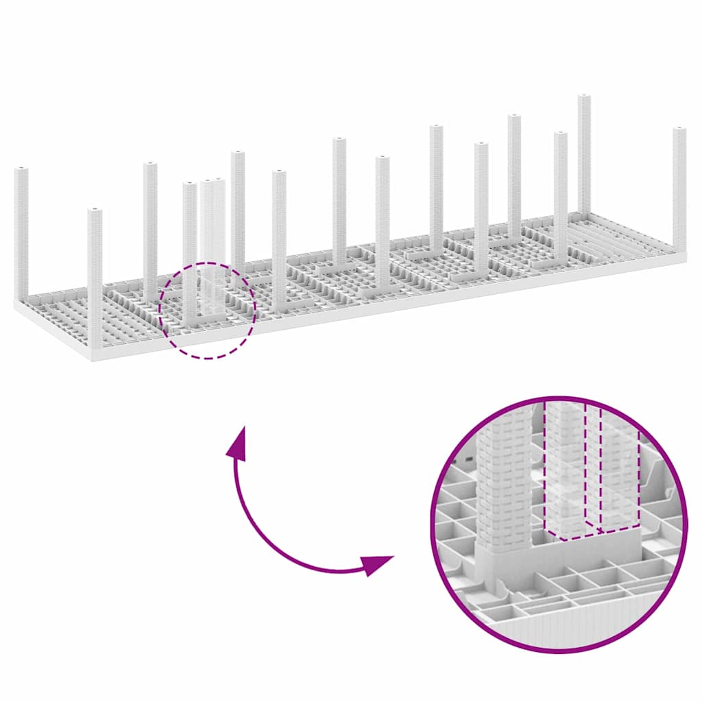 Garden Dining Set 15 pcs White Polt rattan